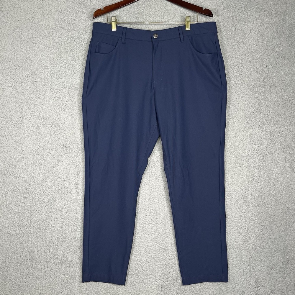 Fabletics Pants Mens 36x30 Blue Twill Straight Leg Stretch Outdoor Casual